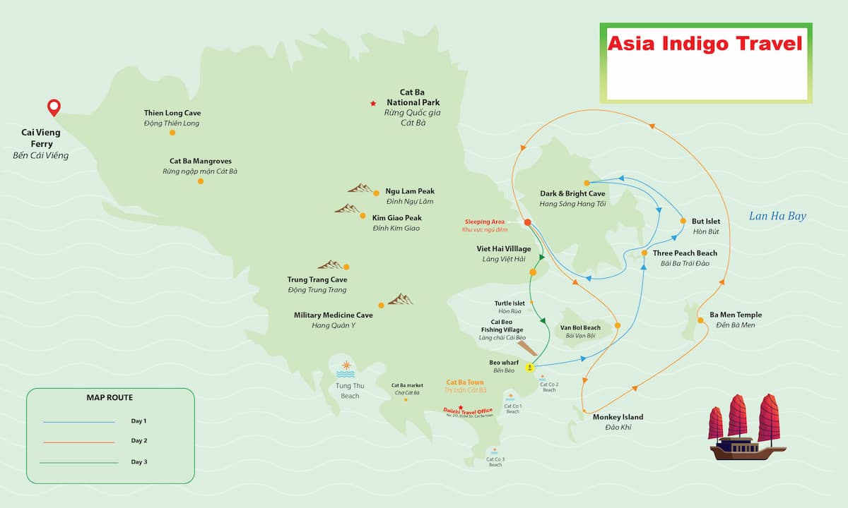 3n2d-ngu-thuyen carte-navigation-jonque-daiichi-boutique-baie-lan-ha-2-nuits